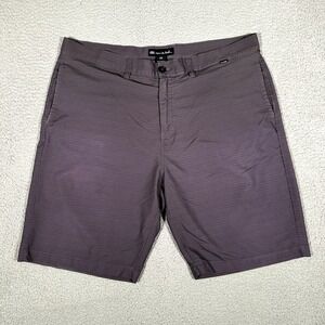 Travis Mathew Shorts Mens 40 Gray 10" Hybrid Golf Casual Preppy Performance Logo